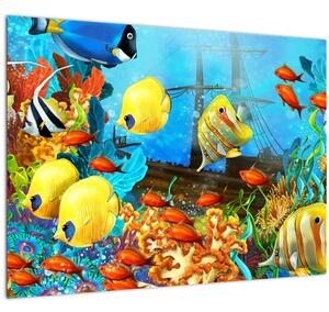 Tablou - Recif de corali colorat (70x50 cm)