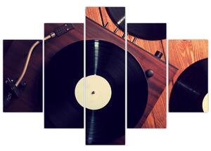 Tablou - Discuri de gramafon (150x105 cm)