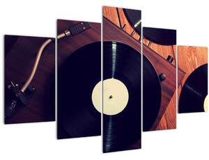 Tablou - Discuri de gramafon (150x105 cm)