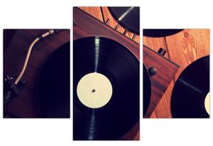 Tablou - Discuri de gramafon (90x60 cm)