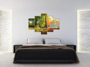 Tablou - Peisaj liniștit de toamnă (150x105 cm)
