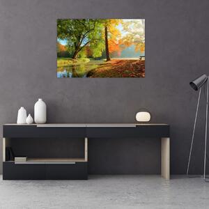 Tablou - Peisaj liniștit de toamnă (90x60 cm)