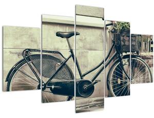Tablou - Bicicleta de epocă cu flori (150x105 cm)