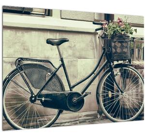 Tablou - Bicicleta de epocă cu flori (70x50 cm)