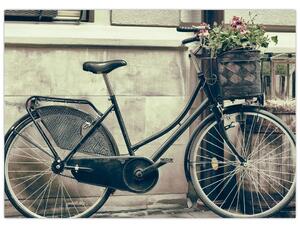 Tablou - Bicicleta de epocă cu flori (70x50 cm)