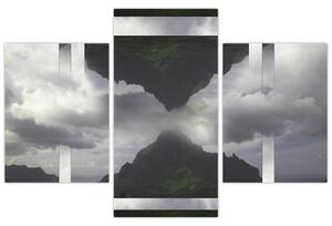 Tablou - Munții din Islanda, colaj geometric (90x60 cm)