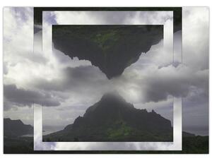 Tablou - Munții din Islanda, colaj geometric (70x50 cm)