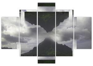 Tablou - Munții din Islanda, colaj geometric (150x105 cm)
