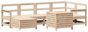 Set canapea de grădină, 7 piese, lemn masiv de pin