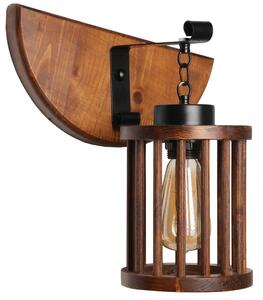 Aplica perete stil industrial lemn-metal,seria lx, homs,40047