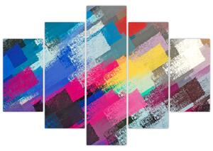 Tablou - Dungi colorate cu pensula (150x105 cm)