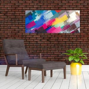Tablou - Dungi colorate cu pensula (120x50 cm)