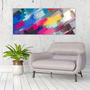 Tablou - Dungi colorate cu pensula (120x50 cm)