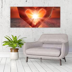 Tablou - Soare în inimă (120x50 cm)