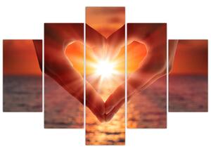 Tablou - Soare în inimă (150x105 cm)