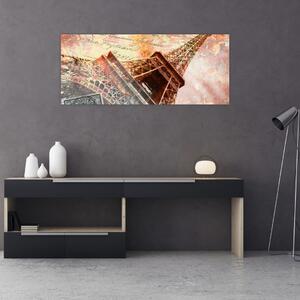 Tablou - Turnul Eiffel în stil vintage (120x50 cm)