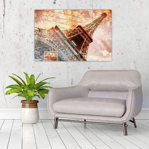 Tablou - Turnul Eiffel în stil vintage (90x60 cm)