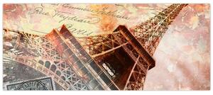 Tablou - Turnul Eiffel în stil vintage (120x50 cm)