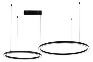 Lustră LED dimabilă Immax NEO 07216L FINO 93W/230V 60/80 cm negru Tuya + telecomandă