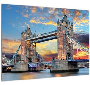 Tablou pe sticlă - Tower Bridge, Londra, Anglia (70x50 cm)