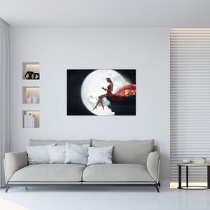 Tablou - Femeia sub clar de lună (90x60 cm)