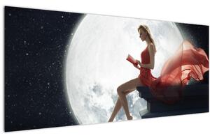 Tablou - Femeia sub clar de lună (120x50 cm)