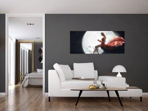 Tablou - Femeia sub clar de lună (120x50 cm)