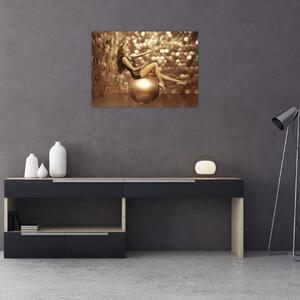 Tablou - Femeia în încăperea de aur (70x50 cm)