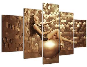 Tablou - Femeia în încăperea de aur (150x105 cm)