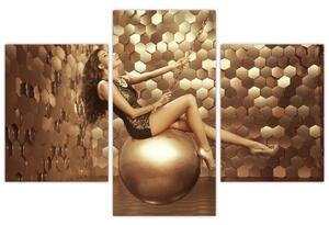 Tablou - Femeia în încăperea de aur (90x60 cm)