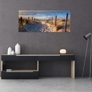 Tablou - Drum spre plaja din Marea Nordului, Țările de Jos (120x50 cm)
