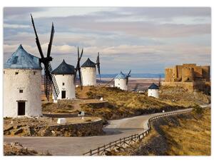 Tablou - Morile de vânt din Consuegra, Spania (70x50 cm)