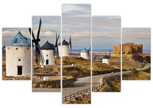Tablou - Morile de vânt din Consuegra, Spania (150x105 cm)