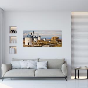Tablou - Morile de vânt din Consuegra, Spania (120x50 cm)