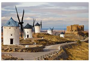 Tablou - Morile de vânt din Consuegra, Spania (90x60 cm)