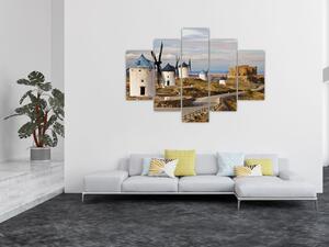 Tablou - Morile de vânt din Consuegra, Spania (150x105 cm)