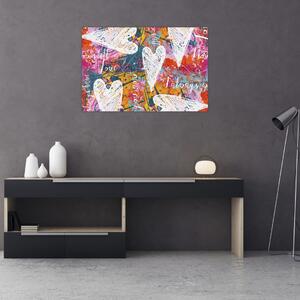 Tablou - Inima pe un fundal abstract (90x60 cm)