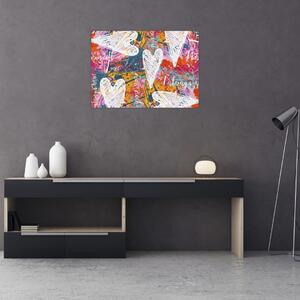 Tablou - Inima pe un fundal abstract (70x50 cm)