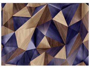 Tablou - 3D triunghiuri de lemn (70x50 cm)
