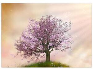 Tablou - Copacul înflorit în deal (70x50 cm)