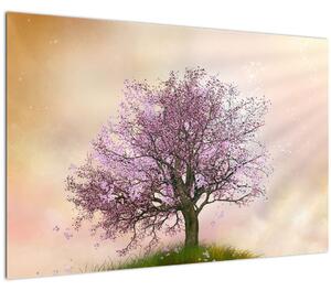 Tablou - Copacul înflorit în deal (90x60 cm)