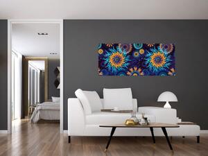 Tablou - 3D flori (120x50 cm)
