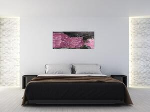 Tablou - Abstracție roz-roșu (120x50 cm)