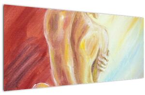Tablou - Imaginea unei femei care se odihnește, pictură în ulei (120x50 cm)