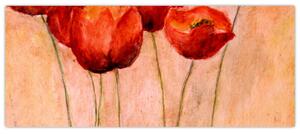 Tablou - Lalele roșii (120x50 cm)