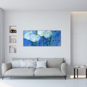 Tablou - Lalele albe (120x50 cm)