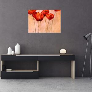 Tablou - Lalele roșii (70x50 cm)