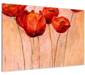 Tablou - Lalele roșii (90x60 cm)