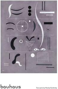 Poster Wassily Kandinsky - Bauhaus Four Parts, (91.5 x 61 cm)