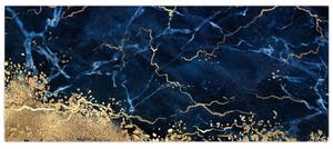 Tablou - Marmură albastru închis (120x50 cm)